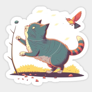 Cat not fast enough Sticker